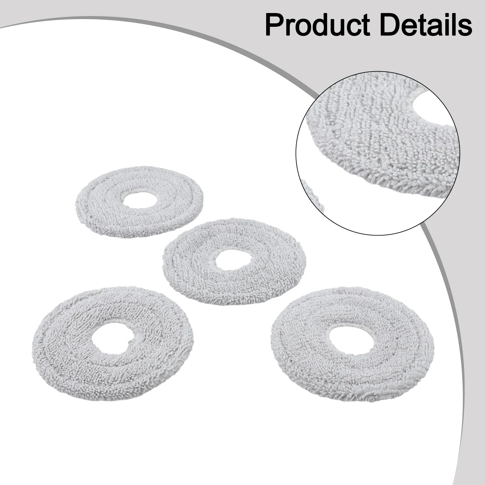 For JONR For T5 for Pro Compatible Microfiber Mop Cloth Replacement 4 or 10 Pack for Efficient Robot Vacuum Cleaning