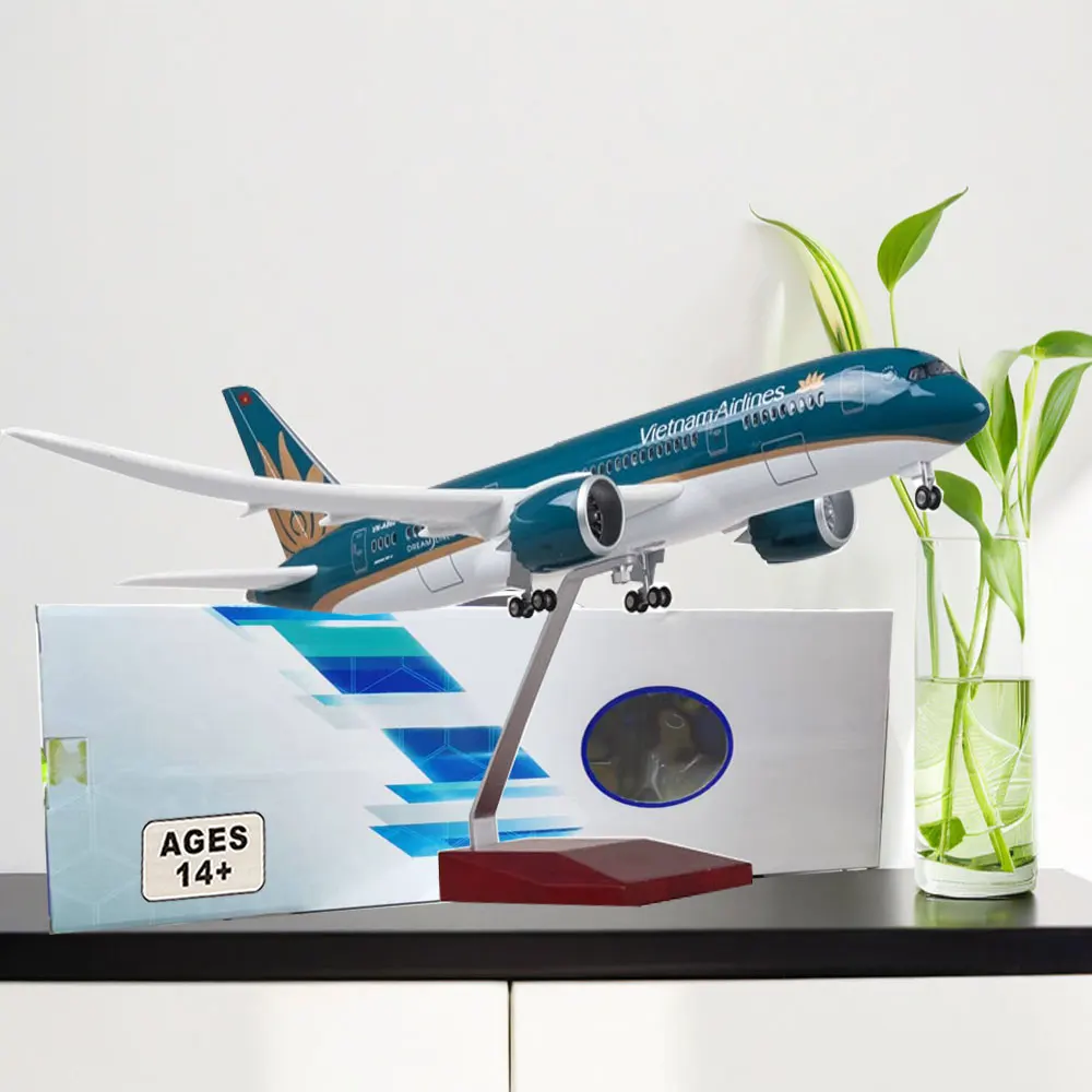 

1/130 47cm Aviation 787 B787 Dreamliner Vietnam Airlines model Cast model airplane model resin toy airplane for kids with light