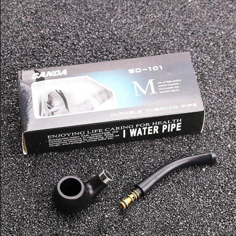 110mm Black Wood Curved Vintage Household Merchandises Smoking Accessories Cigar Cigarette Pipes Tobacco Pipe 