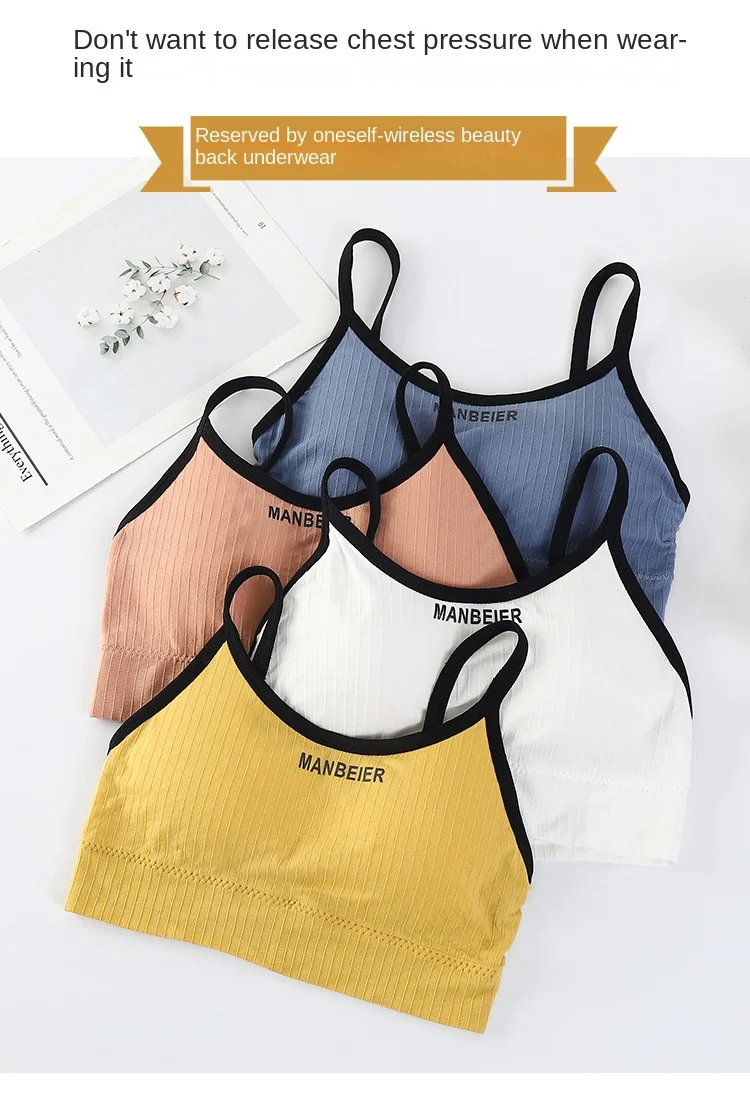 Neue Sport-Bh Für Frauen Gym Sexy Crop Top Bh Frauen Baumwolle Unterwäsche Weichen Komfort Rohr Tops Weibliche Büstenhalter Tops Für Mädchen – Detail 2