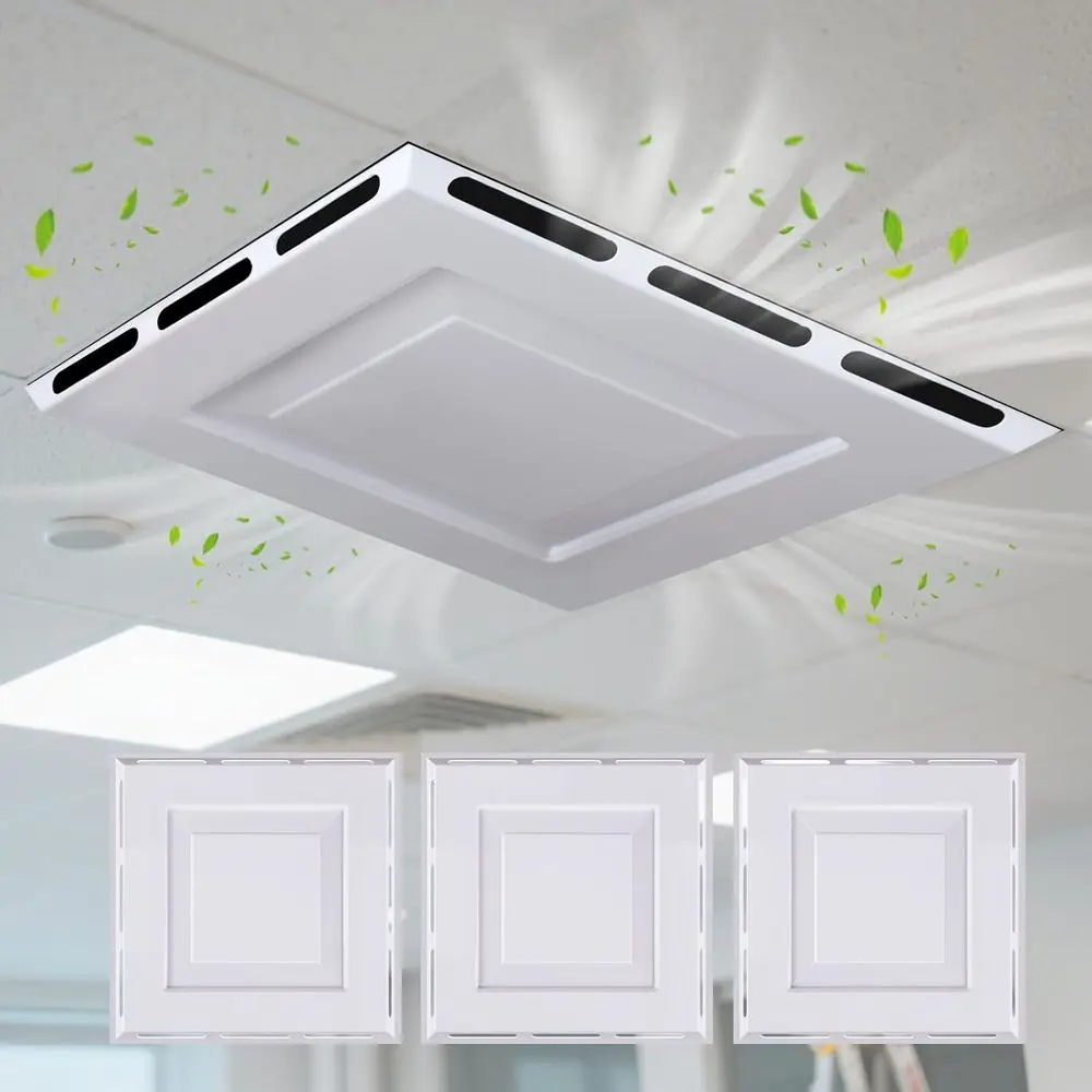 

Дефлектор потолочного вентиляционного отверстия 24 x 24, 4-сторонний дефлектор воздухоотвода, коммерческий воздухоотводчик для потолочной решетки 2 x 2 фута, инструменты не требуется.