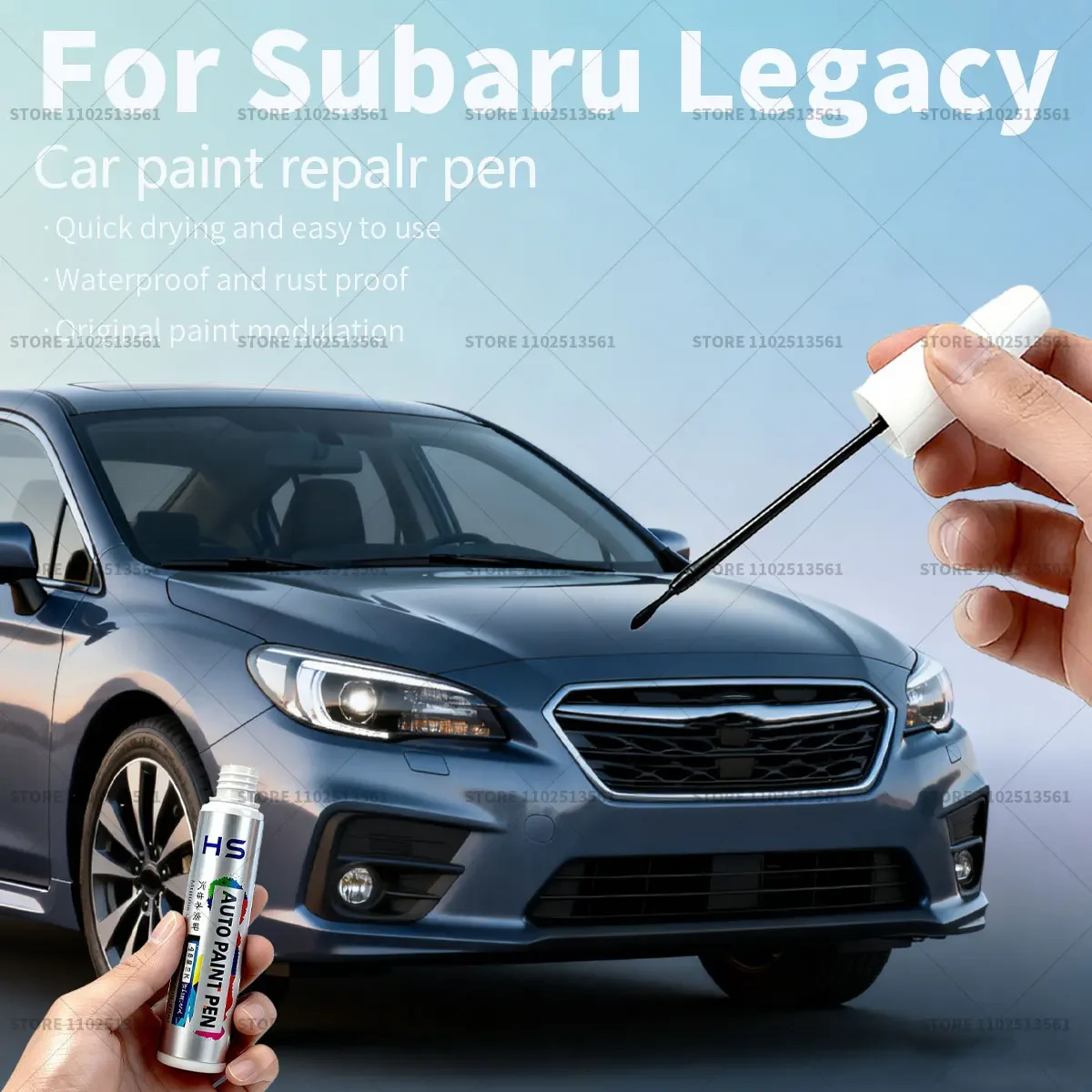 Car Paint Repair Pen For Subaru Legacy Touch Up Scratch Remover DIY Auto Accessories Black CB4 White 37J Red 69Z Silver G1U Red