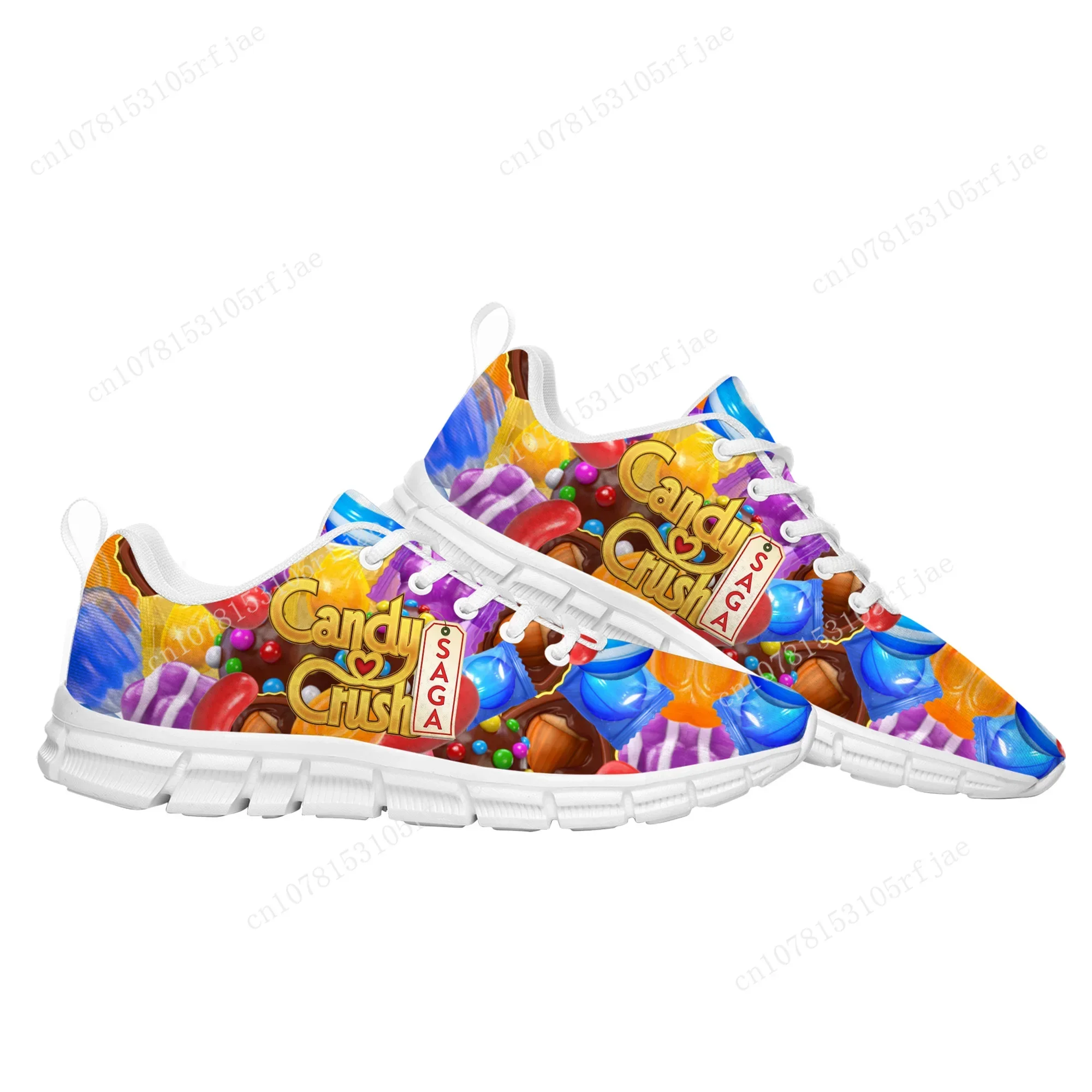 Candy Crush Saga Sports Shoes Hot Cartoon Game Mens Womens Teenager Sneaker Tailor Made Couple Built Shoes