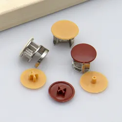 100 pz/pacco tappi di copertura a vite tappo in plastica per foro per vite di bloccaggio a camma forma rotonda accessori Hardware di bellezza per la casa bianchi