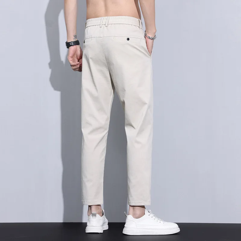 

GIOIOMen's Casual Pants，2025Spring Summer New Slim Fit Straight Nine-point Casual Pants，Fashion Men's Pants