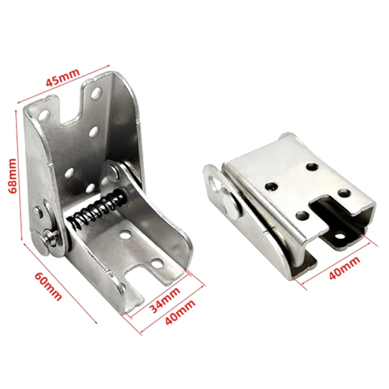 Stainless Steel 90 Degree Folding Shelf-Hinge Bracket Folding Hinge Support Wall-Mounted Shelf-Bracket Dropship image 6