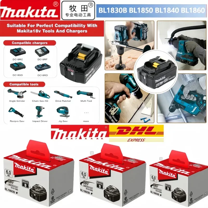 Rechargeable Cordles Indicator Capacity Battery High 18V Original 100% Lithium battery with Tool Power LED Makita for Makita