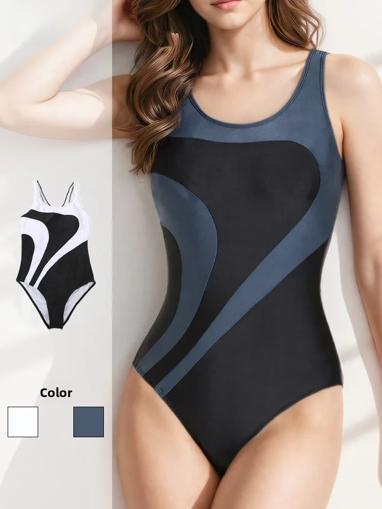 

Женский спортивный купальник-комбинезон 2024 года, новинка, большие размеры, корректирующий, для аквацентров, цельный, для лета и горячих источников