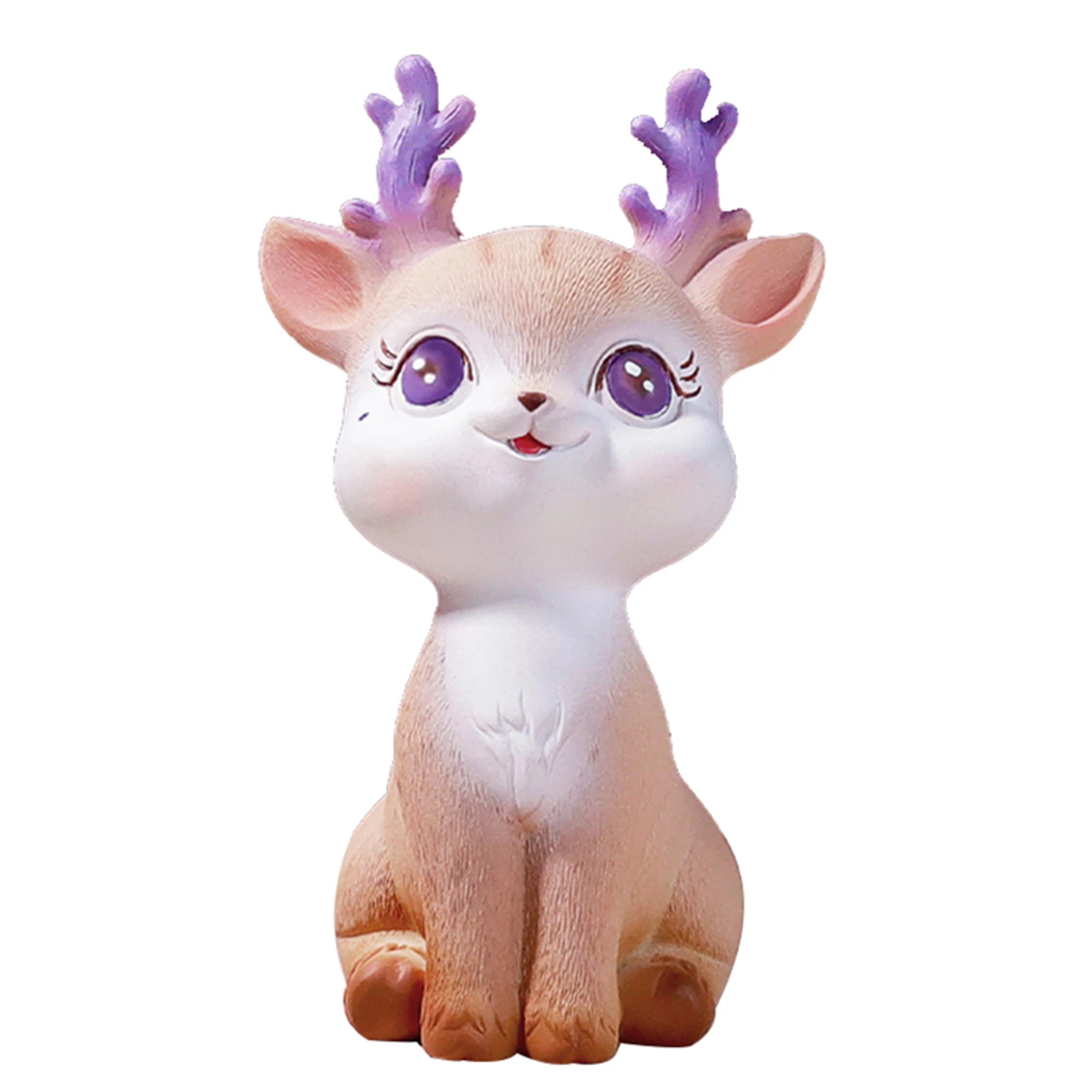 Animal Deer Statue Cute Resin Car Interior Ornament In Various Postures Funny Home Shelf Decor For Kids Office Girls