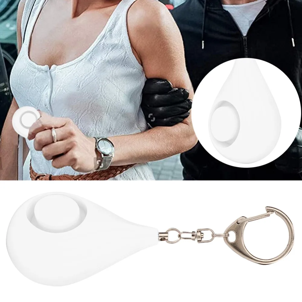 Reliable White Personal Security Alarm Loud Siren Small Emergency Protection Alarm Portable Women Security Alarm Outdoor Safety