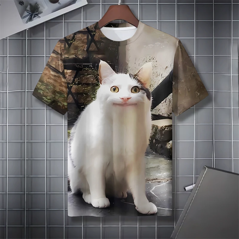 

Футболка больших размеров с юмором и забавным котом, унисекс, хип-хоп, индивидуальная уличная одежда с 3D принтом животных, футболка с короткими рукавами, топы в стиле Харадзюку