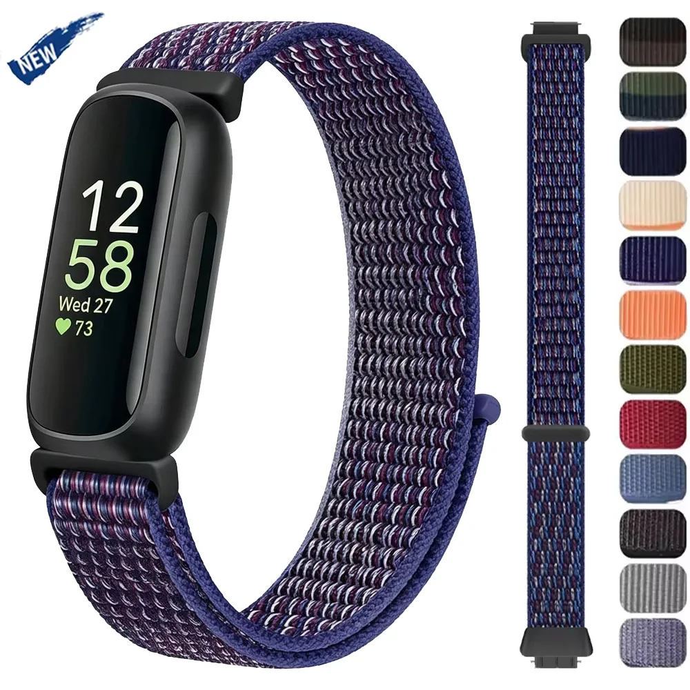 Nylon Loop Strap For Google Fitbit Inspire 3/2/HR Sports Breathable Watchband Bracelet For Fitbit Ace 3/2 Smartwatch Accessories