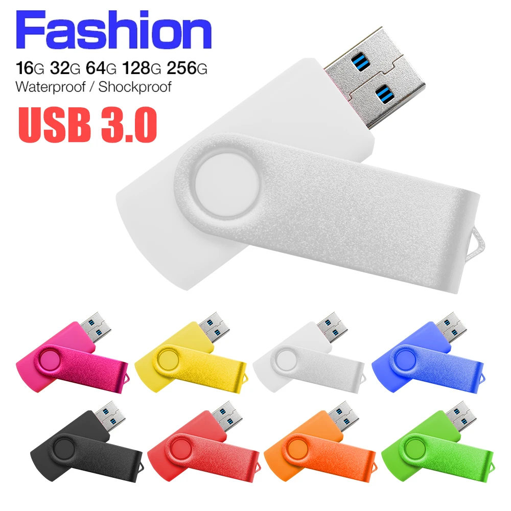 

Металлическая флэш-накопитель USB 3.0, 128 ГБ, 64 ГБ, серебристый, высокоскоростной ​ ​ Pen Drive 32 ГБ 16 ГБ 8 ГБ Водонепроницаемый брелок Memory Stick U-диск