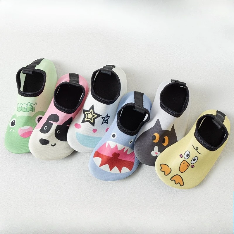 Cute Cartoon Children Holiday Summer Beach Quick Drying Aqua Swimming Shoes Outdoor Traveling Indoor Floor Shoes Bathroom Shoes