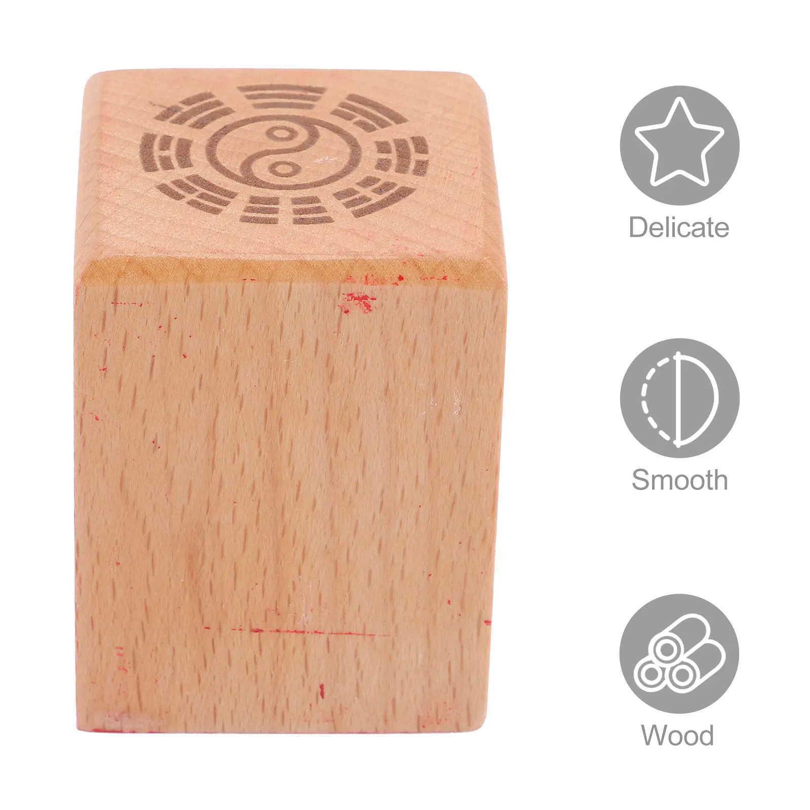 

Wooden Chinese Seal Decorative Decorative Chinese Seal H made Craft Sturdy Compact Retro Storage Buddha Tool