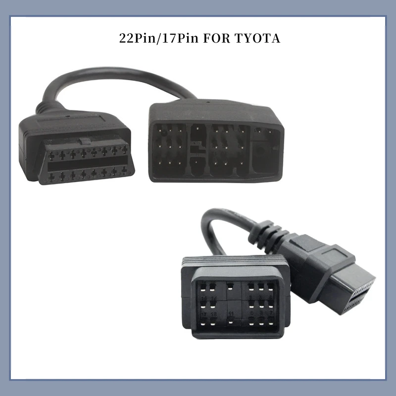 

OBD2 16-контактный на 17-контактный 22-контактный адаптерный кабель, диагностический разъем-конвертер для Toyota