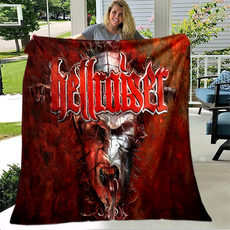 Hellraiser Blanket Lightweight Warm Horror Throw Blanket Soft Movie Blankets for Bedroom Kids Children