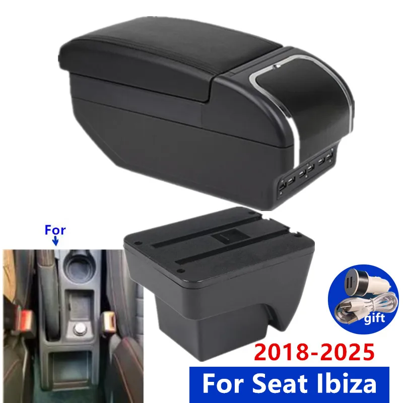 Auto Armlehne Für Seat Ibiza Armlehne Box Für Seat Ibiza 6j Ibiza 6L 2018-2025 Auto Lagerung box Nachrüstung Innen Auto Zubehör