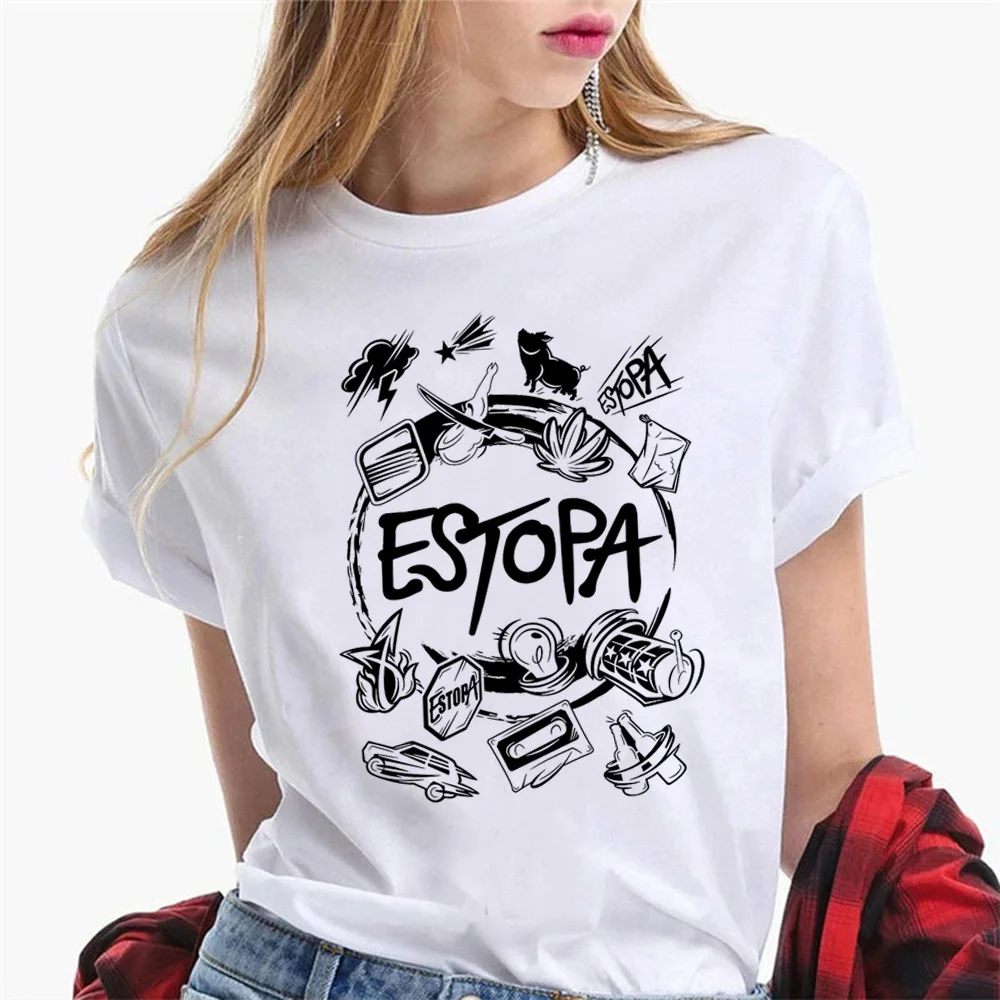 Estopa top women funny t-shirts girl funny y2k clothing