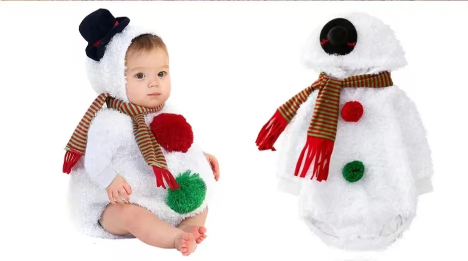 Ropa para sesión de fotos de bebé, disfraz de muñeco de nieve con tema navideño, traje para fotoía infantil, ropa para ce...