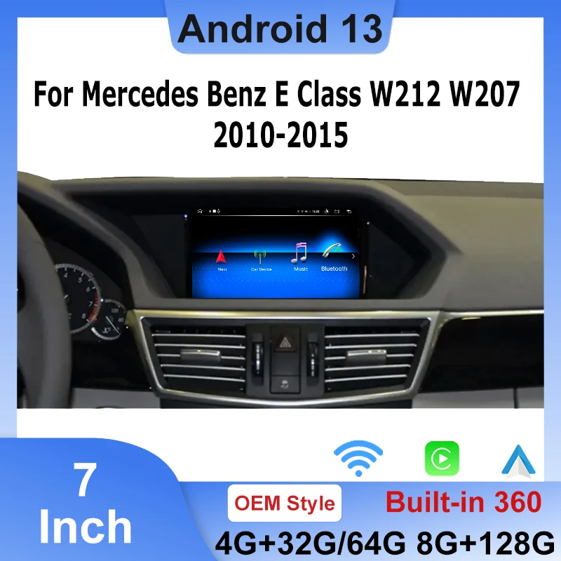 

OEM 7” Android13 System For Mercedes Benz E Class 2010-2015 8 Core Apple Carplay Car Video Player Navigation Multimedia Screen