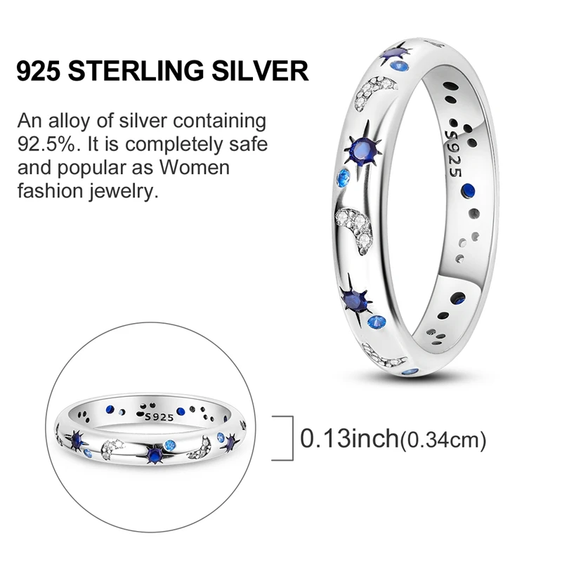 Women Rings 925 Sterling Silver Sparking Zirconium Ring Infinite Love Wedding Rings For Engagement Jewelry Anniversary Gift view 6