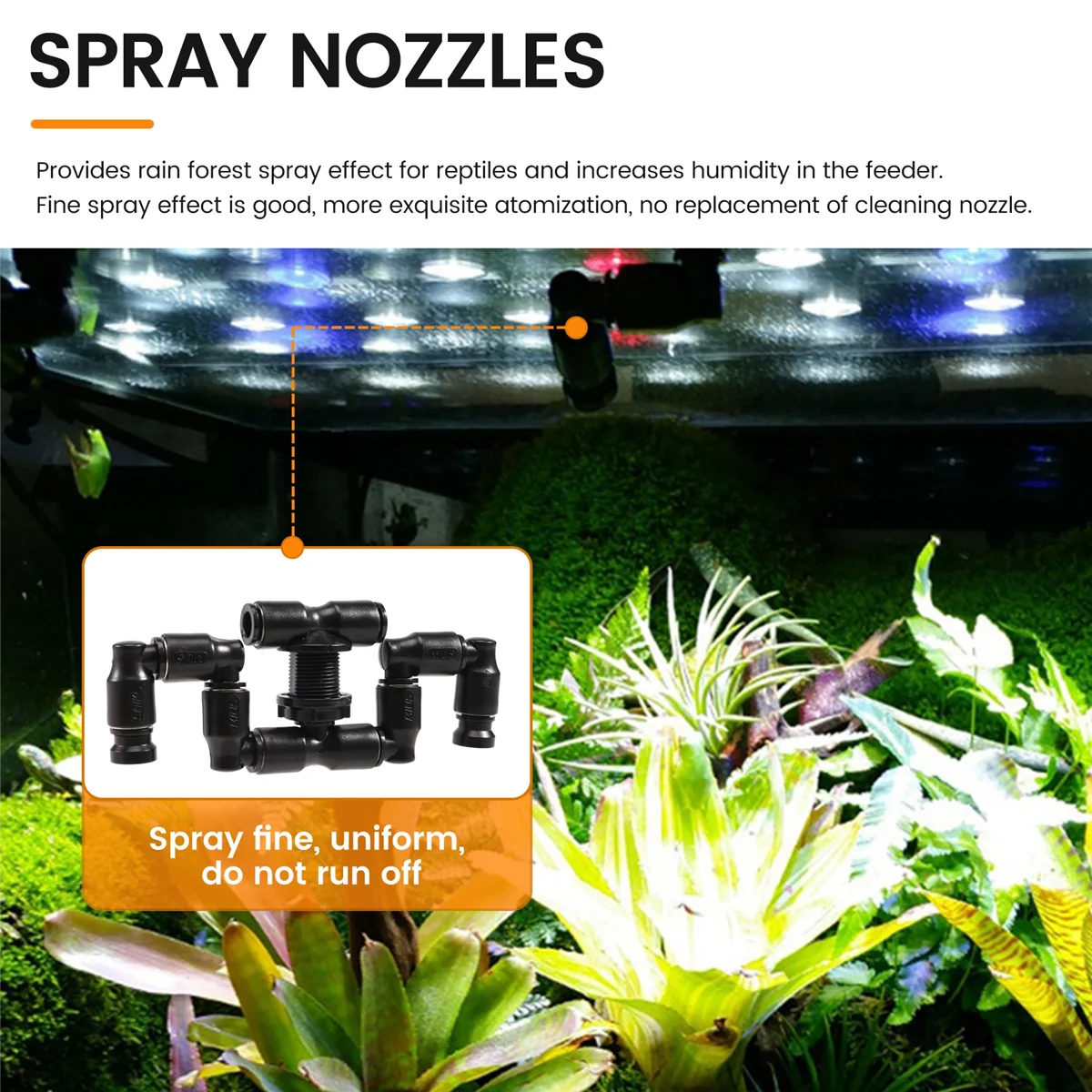 ABQR الزواحف مبيد ضباب الرش خزان الغابات المطيرة 360 قابل للتعديل حوض السمك المائية نظام تبريد الحيوانات الأليفة #4