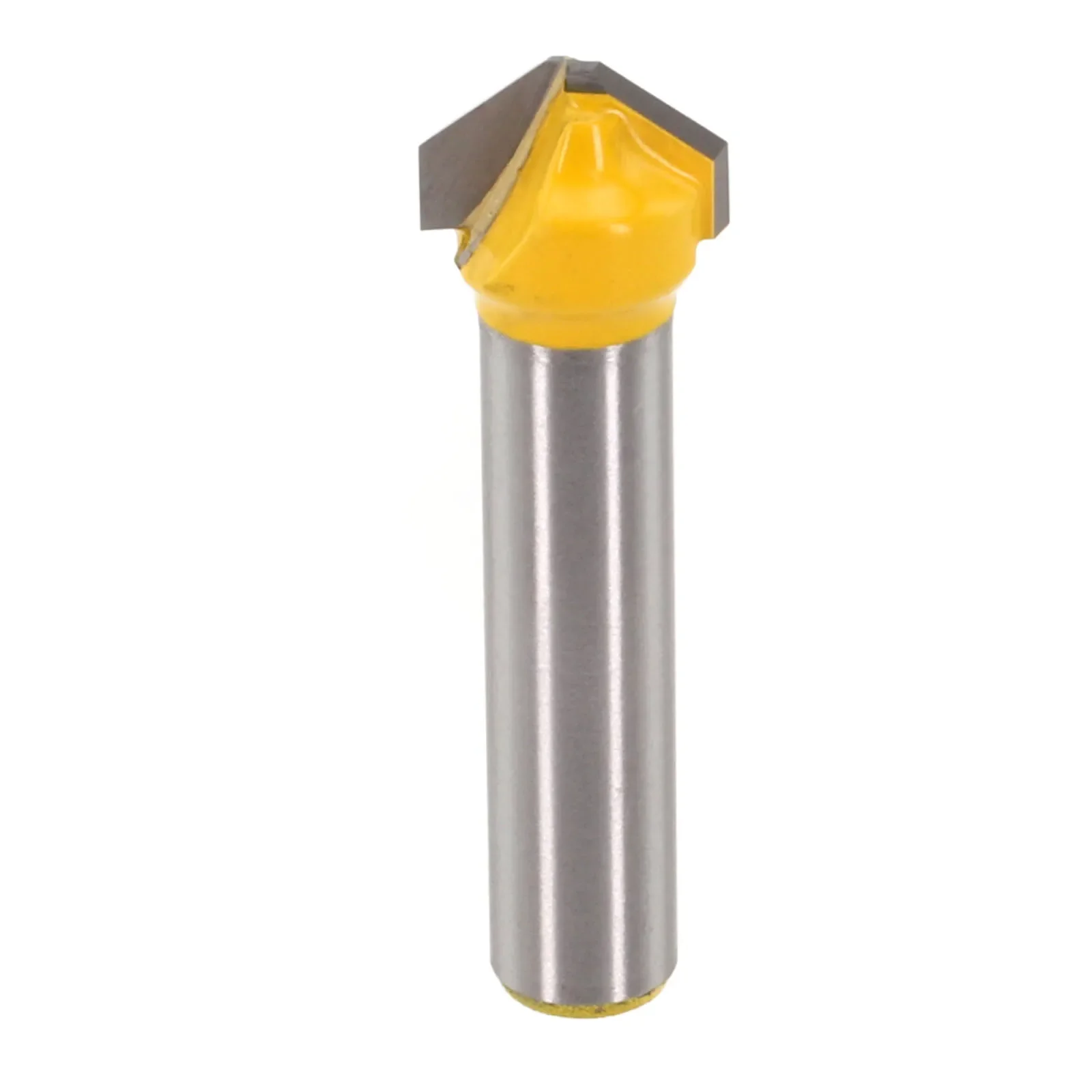 Mata Router berbentuk V 108/135 derajat, batang 8mm, pemotong penggilingan ukiran untuk alat listrik Talang ukiran PVC MDF akrilik