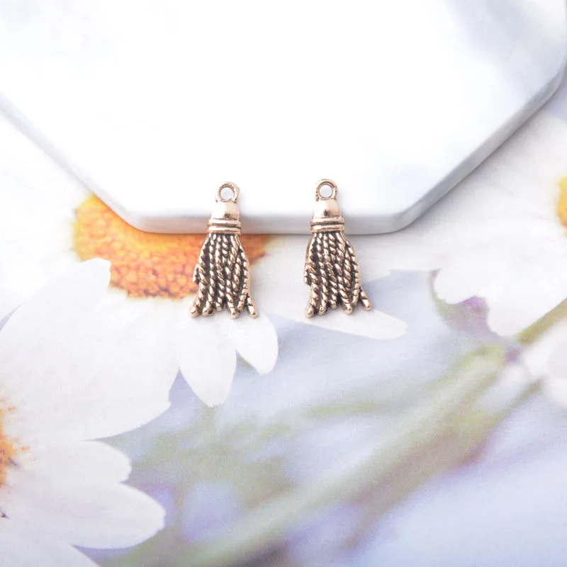10 Stück Boho Zinklegierung Runde Ohrring-Anhänger Runder Baum Sonnenblumen-Anhänger DIY Damenohrringe – Detail 8