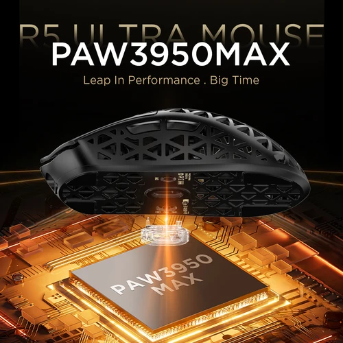 Imagen 2 del producto Ratón para Juegos Attack Shark R5 Ultra, 42 g, Fibra de Carbono, 42000 DPI, Inalámbrico 8K, Sensor PAW3950MAX, Nordic52840, Interruptores OMRON de 100M