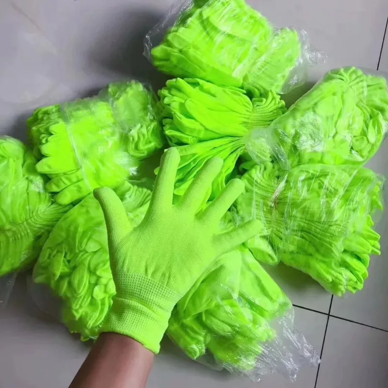 Neon Fluorescent Gloves High Visibility Lightweight Stretch Hand Covers for Stage Party Bar Performance Night Event Supplies