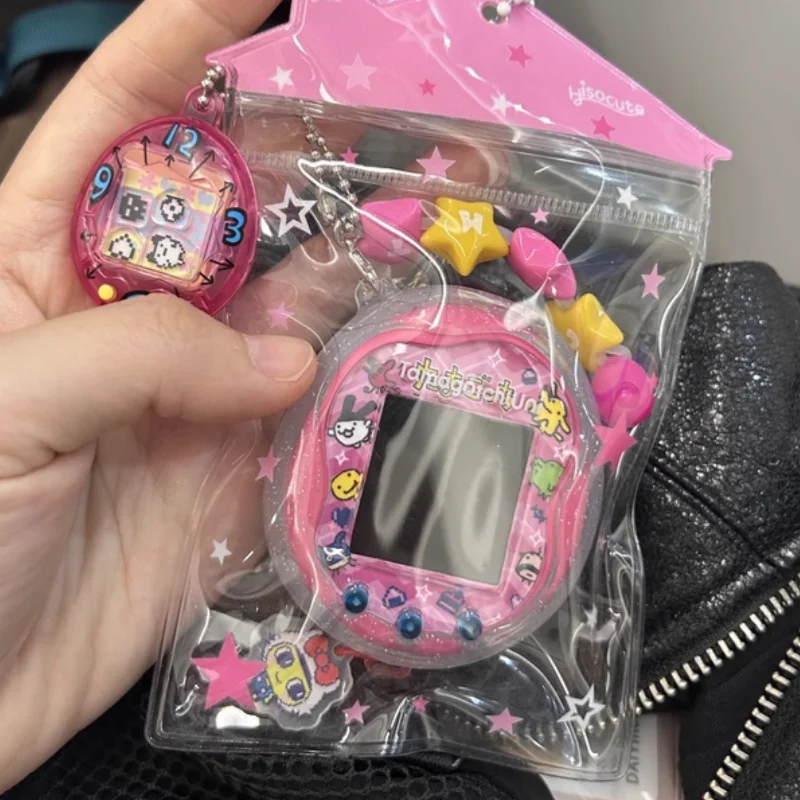 Adatto per Tamagotchi Uni Custodia morbida in TPU trasparente Custodia trasparente lucida Fascia a prova di caduta con foro di ricarica