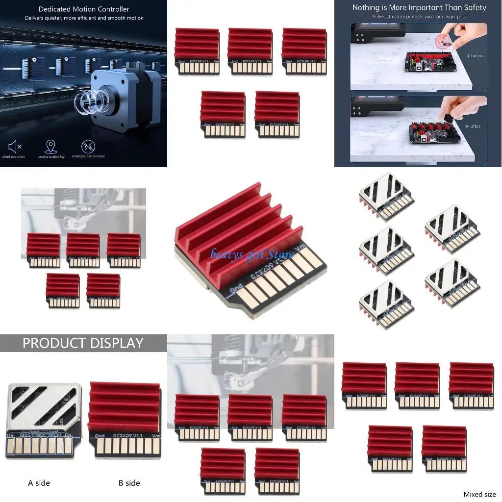 

C7AB New Upgrad- EZ2209 Stepper Motor Driver with EZ-Driver Connection Support UART- for SKR 3 Octopus-max Control Board