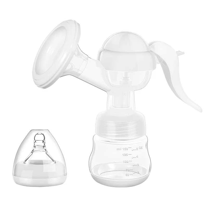 Mother and Baby New Silicone Massage Mother\'s Milk Manual Breast Pump Transparent Products for Children Feeding Equipment