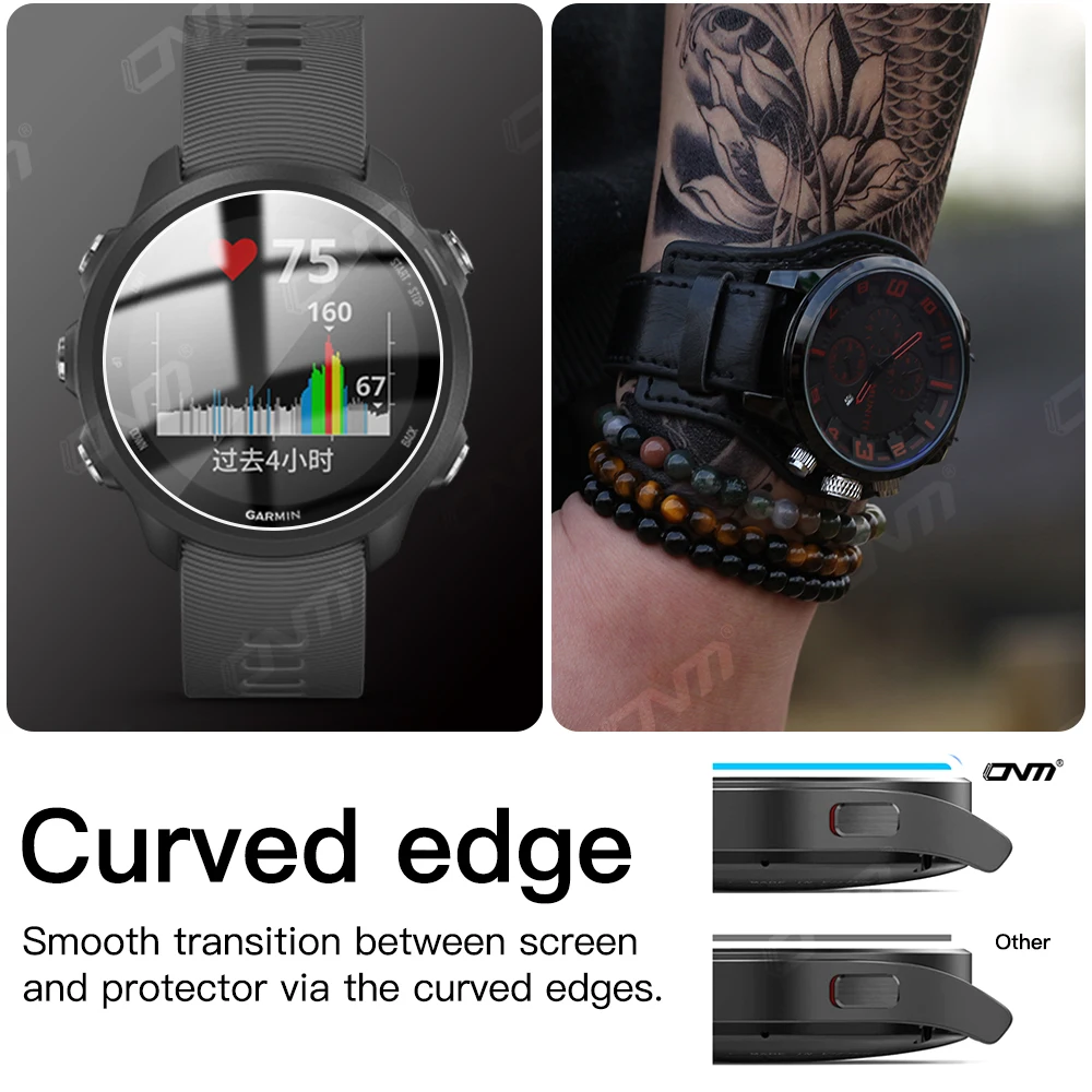 Tempered Glass for Garmin Forerunner 965 255 955 945 245 Music 255S 235 935 645 Smartwatch Screen Protector Ultra-HD Glass Film