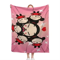 Cute Cartoon Pucca Garu confortevole Flanne coperta Soft comforter set tiro per divano caldo flanella coperte arredamento camera da letto