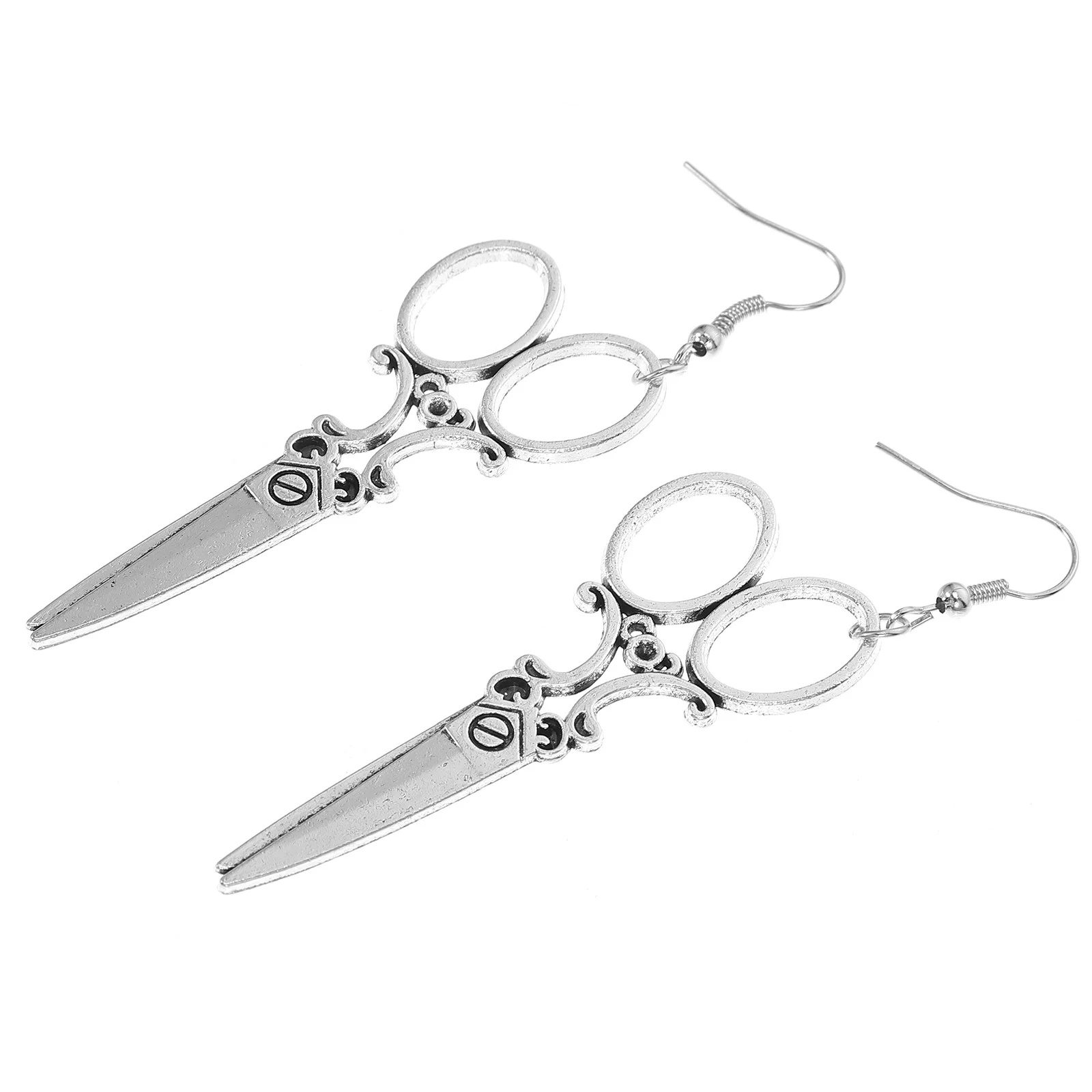 1 زوج الإبداعية مقص أقراط مضحك النساء سبيكة الأذن قطرات مجوهرات الأزياء الأنيقة هدية فريدة لحفلة عيد ميلاد عادية #6