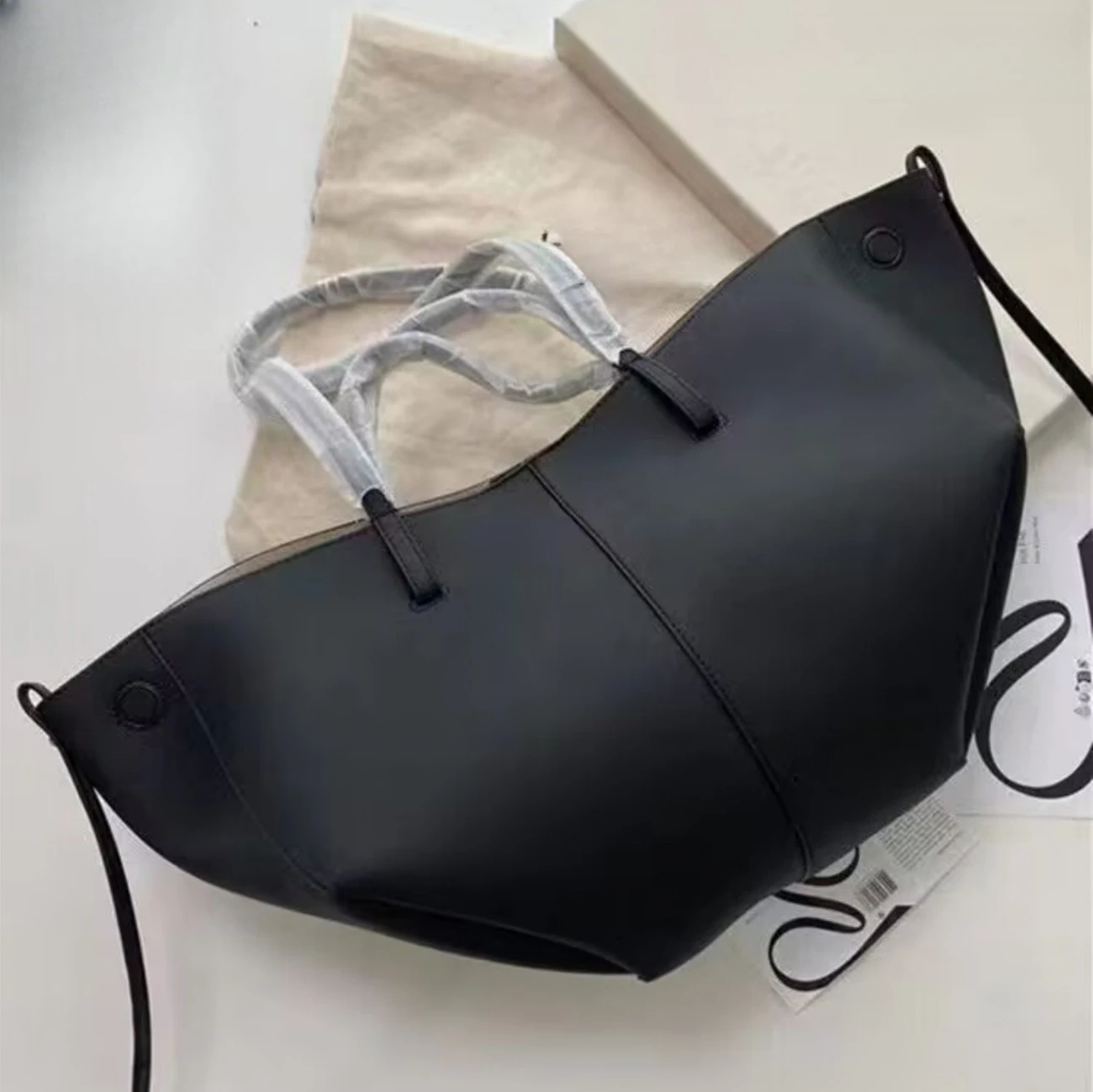 حقيبة جناح فرنسية عصرية من الجلد الطبيعي حقيبة كتف ذات سعة كبيرة محمولة باليد تحت الإبط، هدية جيدة #4