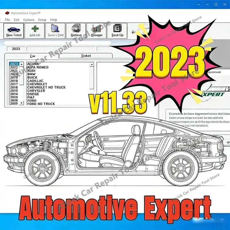 Automotive Expert V11.33 obd2 scanner car repair software Best Shop Management Software TIME Unexpire Patch Car Maintenance Tool