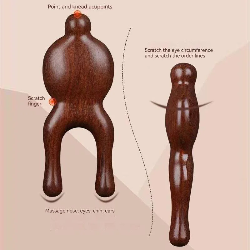 天然白檀多機能マッサージツール鼻目耳顔治療かっさ経絡経穴マッサージ疲労を軽減