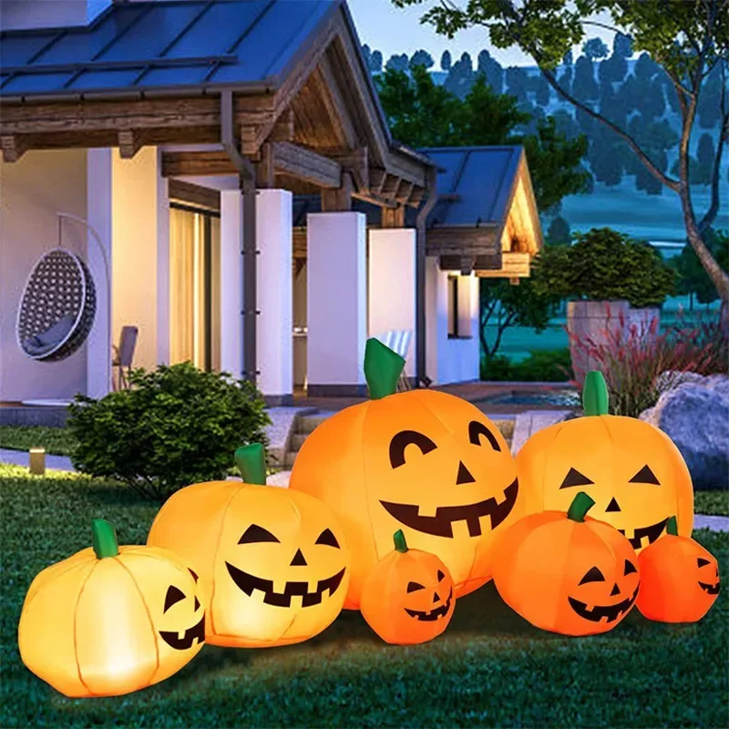8TF Halloween 7 Pumpkin Inflatable Toy Air Model Decoration Halloween Festival Air Model Courtyard Decoration Props