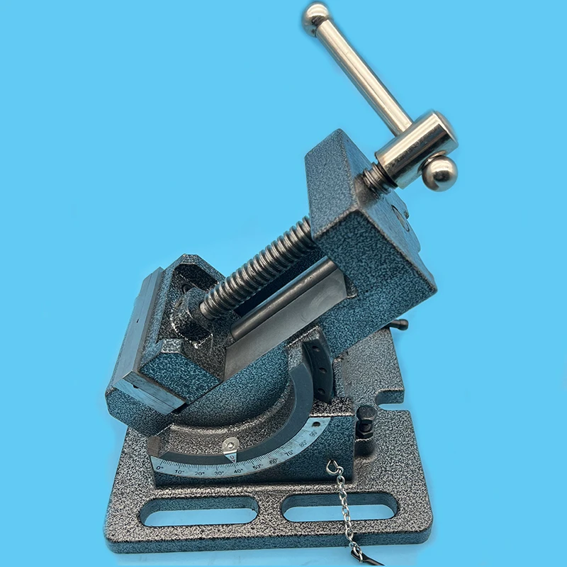 Imagem -03 - Precisão Inclinação Máquina Vise Máquina de Perfuração de Bancada Broca Imprensa Vise Qkd75
