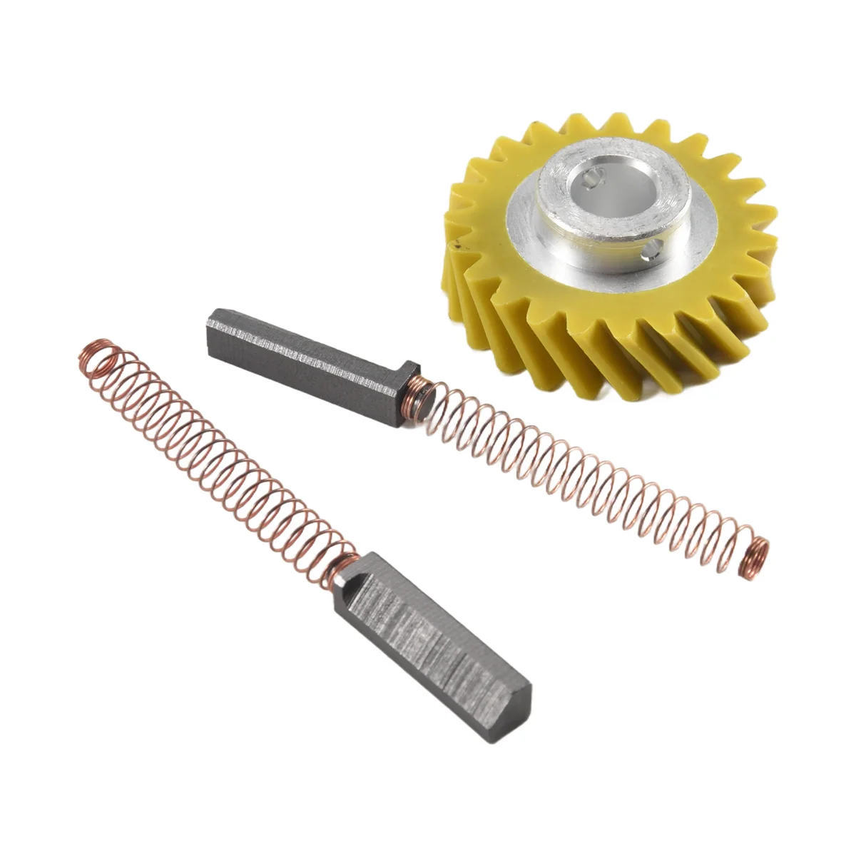 O mais novo W 10112253 9706416   Escova do motor W 10380496 4162897   Engrenagem de acionamento sem-fim do misturador para suporte Kitchenaid e um par de escova de motor