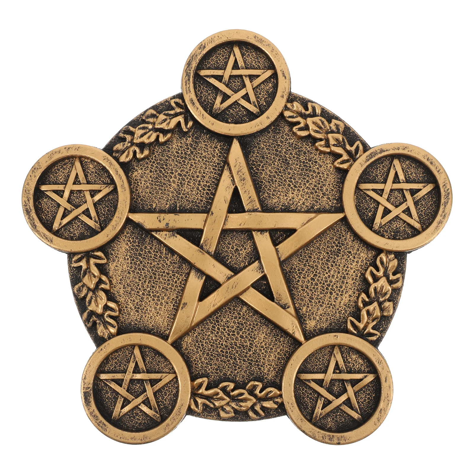 

1pc Pentagram Candlestick Desktop Candleholder Sacrifice Prop Vintage Resin Material Religious Scene Decor Pentacle Star