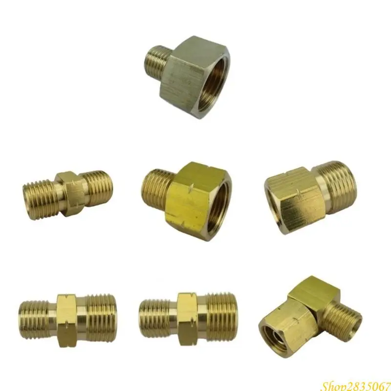 Sturdy Copper Propane Gas Adapter Set 3/8Inch Inner to 1/4Inch Outer Left Hand Thread Fittings for Gas Appliances 831F
