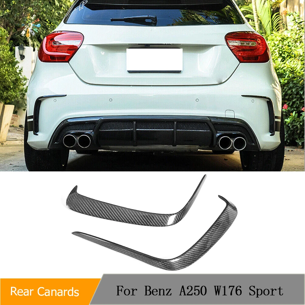 

For Mercedes Benz W176 Sport A250 Car Rear Bumper Canards Carbon Fiber Rear Bumper Splitter Canard Fins