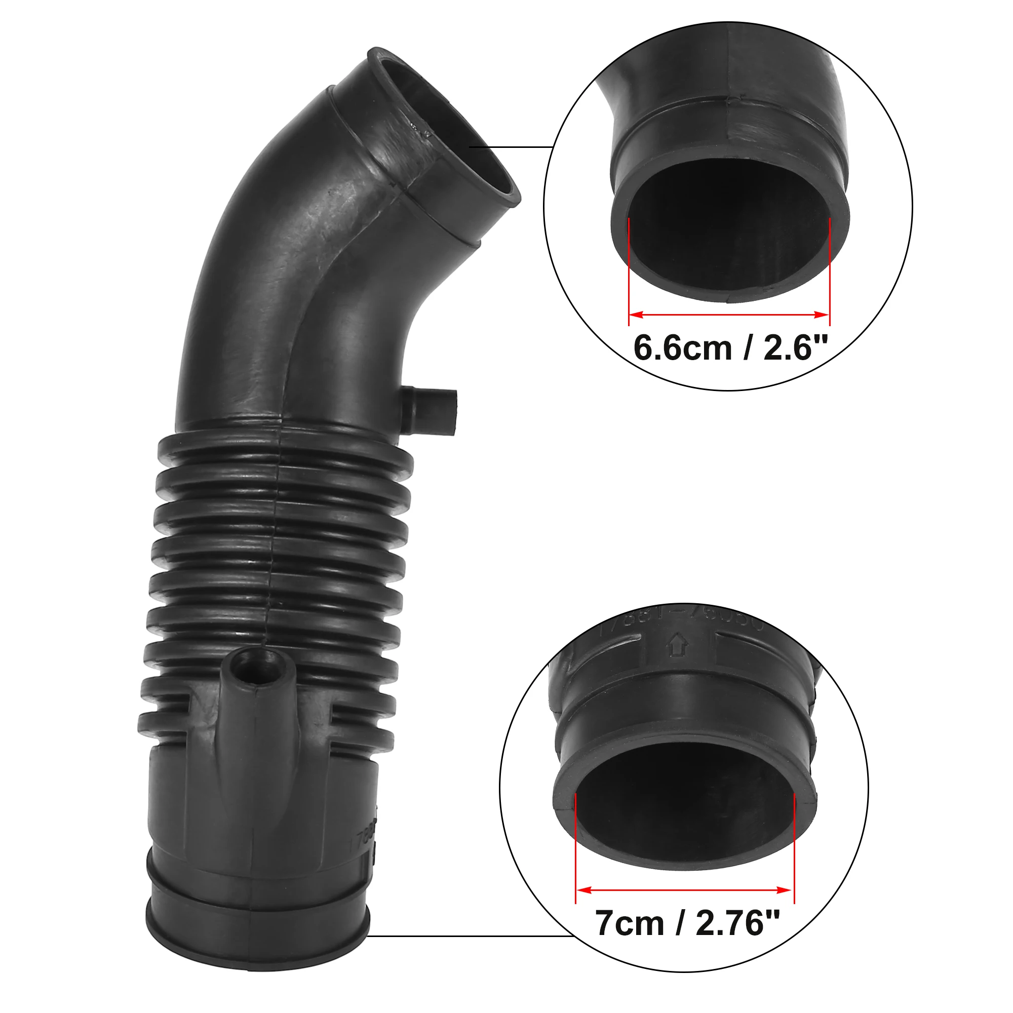 X Autohaux Auto Engine Air Intake Hose Throttle filter Thread Boot Tube 17881-76050/1788176050 for Toyota Previa Car accessories