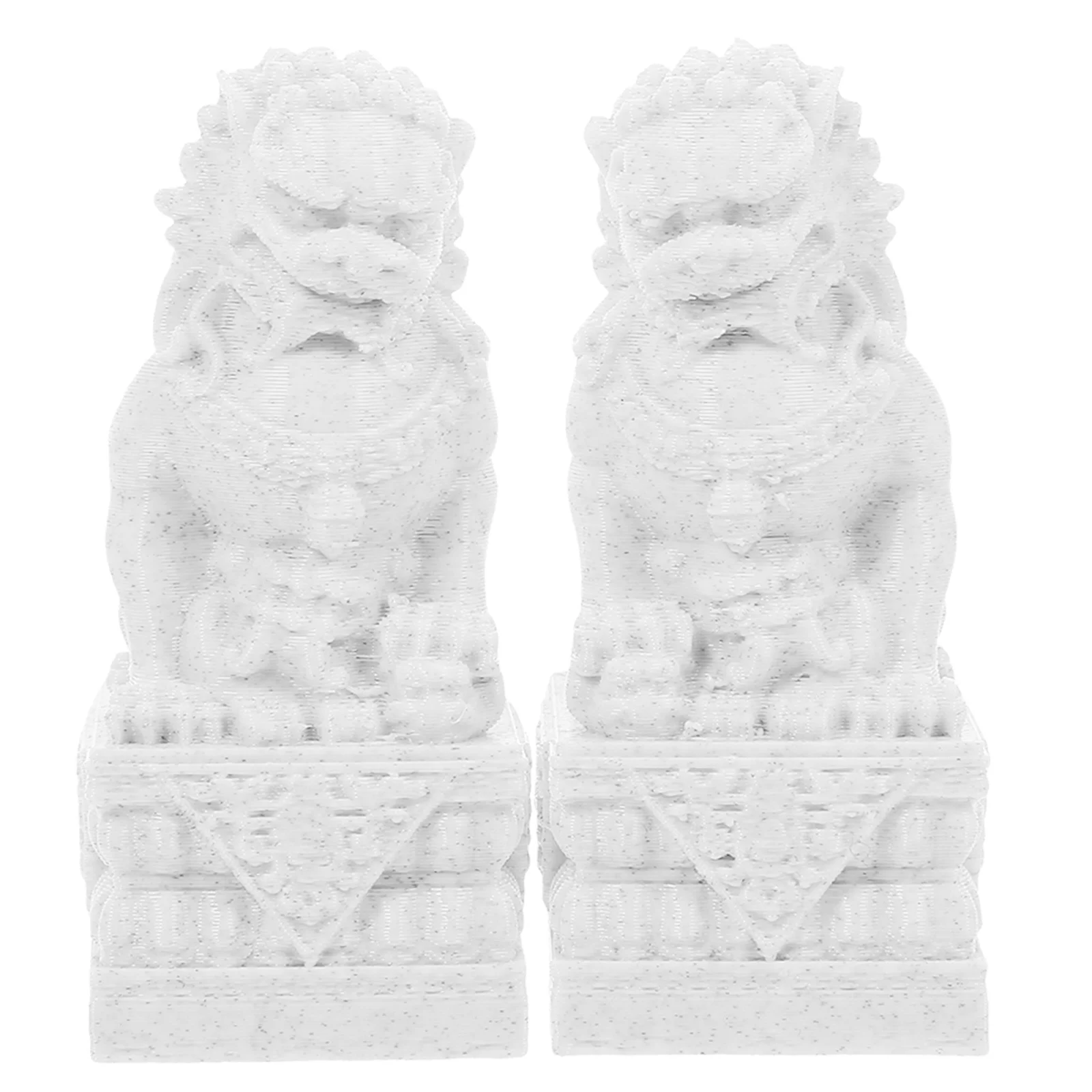 

1Pair Mini Lion Statues Creative Design Home Decor Traditional Chinese Elegance Tea Table Adornment Realistic Charm