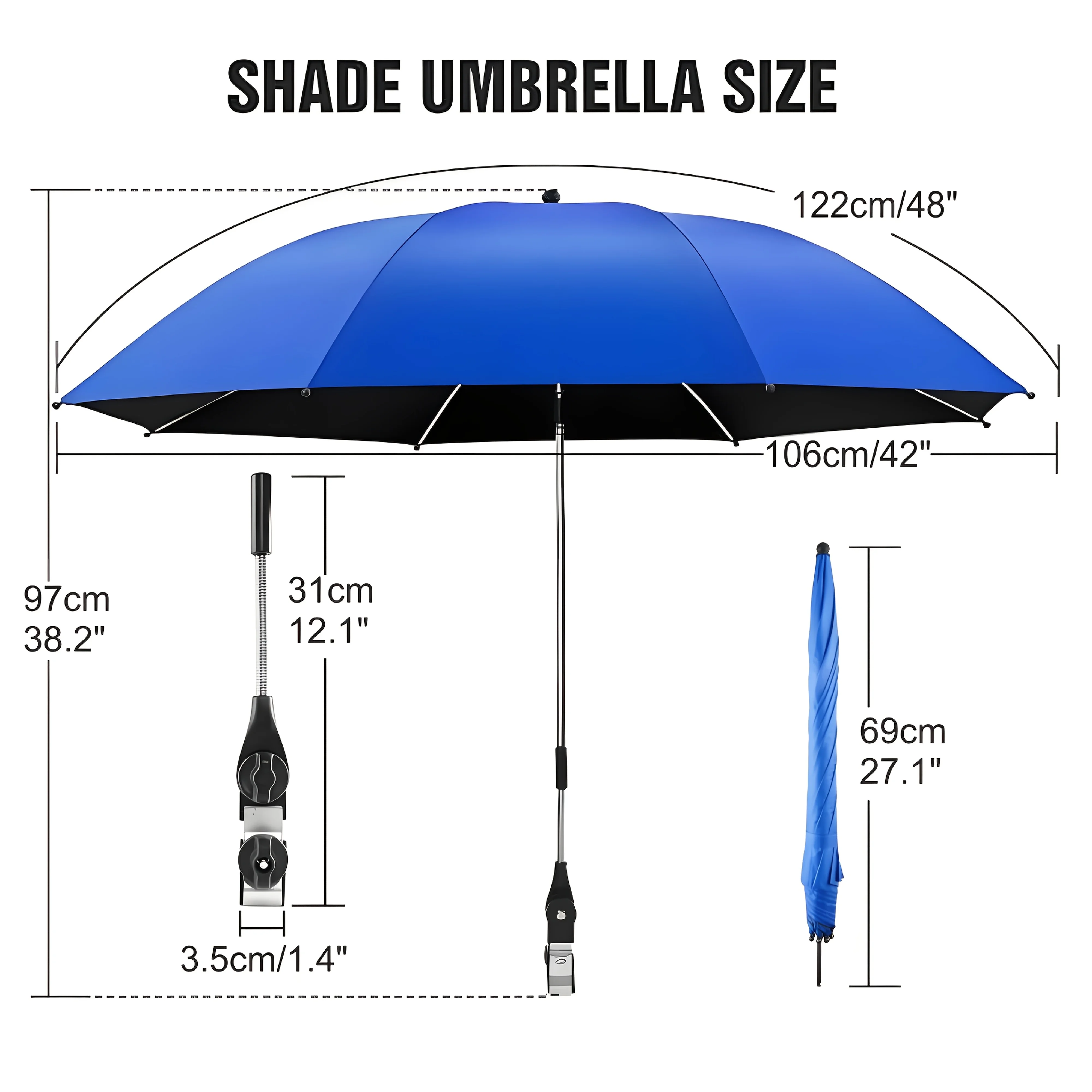 مظلة شمسية شخصية UPF50+ - 360  - مراجعة Outdoor Furniture Umbrella وسعره