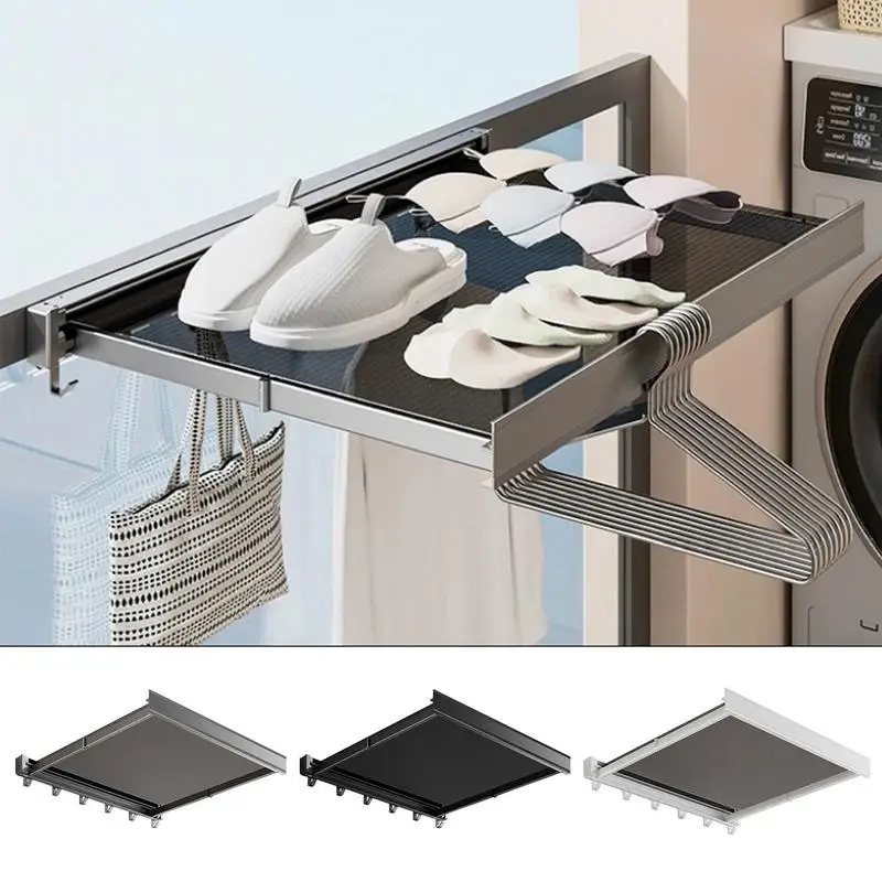 

Flat Drying Rack Folding Clothes Drying Rack Herb Thickened Bathroom Storage Rack Wall-mounted Mesh Drying Rack Home Accessories